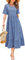 STYLEWORD Women Summer Dress Floral Short Sleeve Ladies Casual Swing Midi Dress with Pockets(Floral09,XX-Large)