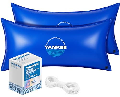 Yankee Poolkissen Winter 120 x 240 cm | Aufblasbares Pool Luftkissen für Poolabdeckung Winter | rechteckiges, kältebeständiges & reißfestes PVC Schutzkissen zum Überwintern des Pools, 2 stück