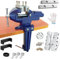 MYTEC Schraubstock oder Tischschraubstock, multifunktionaler Kiefer, multifunktionaler kombinierter Schraubstock mit Schnellverstellung, Universal 360° drehbar, Arbeits-Schraubstock, 8,4 cm blau