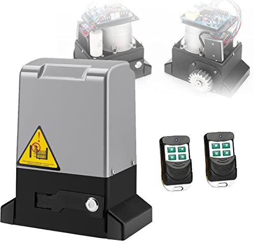 AFITO 1200W Operador De Puerta Corredera, Operador De Puerta Corredera Eléctrica, Abridor Automático De Puerta Corredera, Abridor De Puerta con Control Remoto 2000Kg, Motor De Puerta Corredera