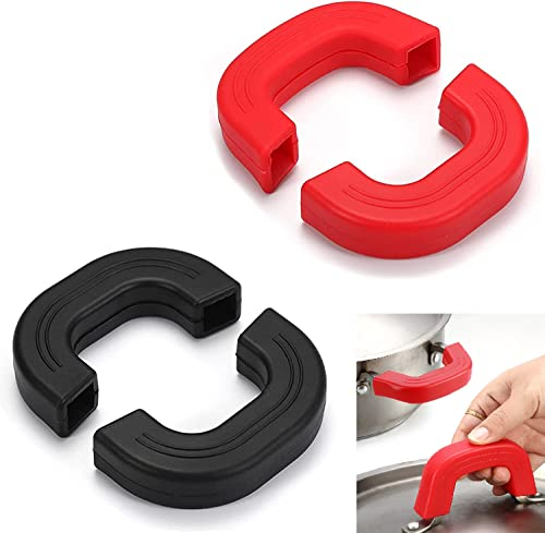 YQBFTC 4 Pezzi Presine da Cucina in Silicone, Manici per Pentole, Hot Handle Holder, Manico Caldo Durevole Antiscivolo per Padelle Calde e Cucinare
