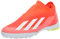 adidas X CRAZYFAST League - Botas de fútbol unisex para adultos sin cordones, Solar Red/White/Team Solar Yellow, 9