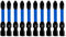 Meccion Professional PZ2 Schraubendreher Bits Set 50mm Länge 10 Stück Pozidriv Magnetischer Schlagschrauber Bit-Sortiment, 1/4 Sechskantschaft