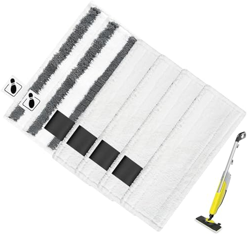 CHEVVY 6PCS Bonnettes Microfibre pour Kärcher SC5 SC3 Easy Fix Chiffons Microfibre pour Karcher Easy Fix SC2 SC3 SC4 SC5