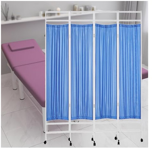 PFCDZDU Paravent Raumteiler, Freistehend Faltbar Trennwand Sichtschutzwand Paneele, Wohnzimmer Schlafzimmer Möbel Verstellbar Beweglich Stellwand (Farbe : Blau, Größe : 78.7x70.9in)
