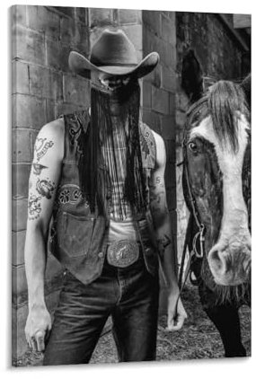 HEISAN Orville Peck Country Music Sänger-Poster, Bild, Druck, Wandkunst, Poster, Gemälde, Leinwand, Poster, Kunstwerke, Raumästhetik, 60 x 90 cm