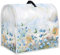 TOADDMOS Blue Floral Marble Print Stand Mixer Cover for Kitchen Aid Mixer,Dust Cover Compatible with 4.5-5 Quart Stand Mixer