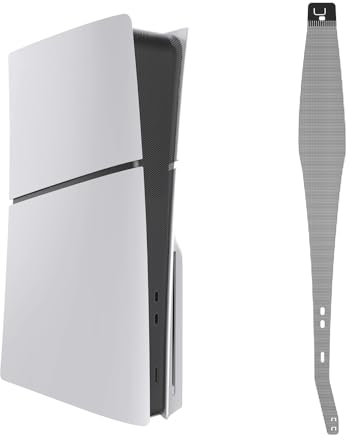 Cubierta antipolvo compatible con PS5 Slim Digital Edition y Disc Edition, Consola de juegos antipolvo con tapones antipolvo para el mando de juegos Filtro de malla para rejillas de refrigeración
