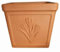 Pot carré en terre cuite + soucoupe en terre cuite Made in Italy - Jardinière en cuit, côté 30 x 30 cm, hauteur 26 cm