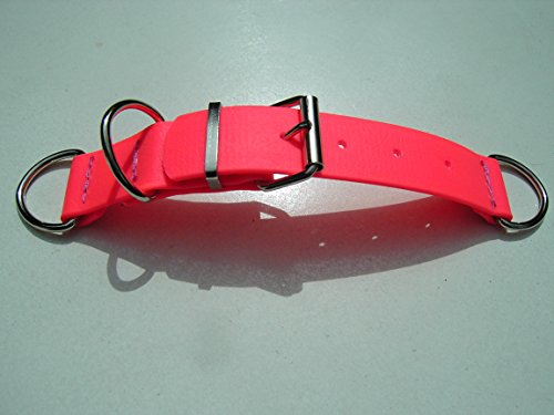 MJH BioThane Halsband Verschluss Halsbandadapter verstellbar 19mm breit versch. Farben genietet (pink)