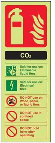 Estintore – CO2 ID – 75 x 200 mm, confezione da 10
