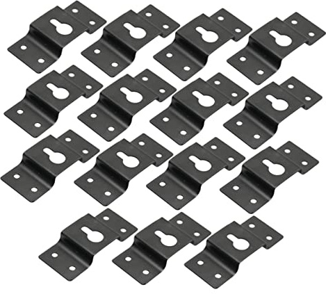 Veemoon 30pcs Hanging Speaker Bracket and Audio Speaker Hanger Connector Metal Hook Set for Surround Sound System Wall Mounting in Home Theater