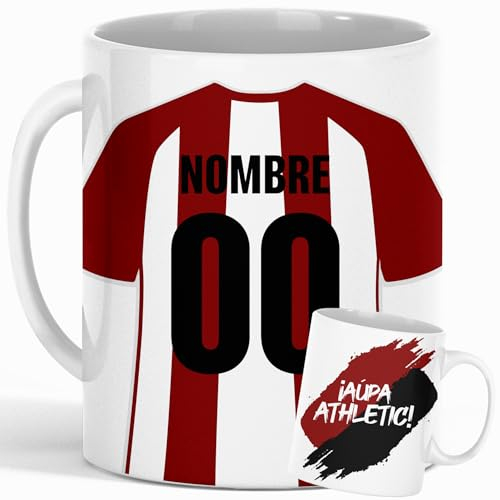 Taza Personalizada Fútbol Bilbao | Regalo Original para Aficionados del Fútbol | Taza de Desayuno | Regalo Equipo de Fútbol | Diseño Único y Duradero (Bilbao)