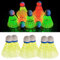 Nylon Badminton Bälle,6 Stücke LED-Licht federbälle,Federbälle Led, Badminton Federbälle für Nacht,Badminton Federbälle Mit hoher Stabilität und Haltbarkeit,für Indoor/Outdoor Sportaktivitäten