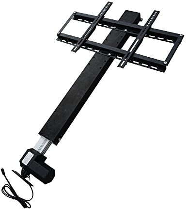 Dettchan Soporte elevador de TV motorizado eléctrico de 700 mm, soporte con mando a distancia, para televisores de 26 a 57 pulgadas, montaje en pared, acero, articulado, 80 kg, 57 pulgadas, 26