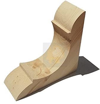 Generico Capitello Archetto in Legno Abete cm 25,5 x 25,5 x 8-10 per Pergole Gazebo Dehor - Dimensione Disponibile: 10 x 25,5 x 25,5 cm