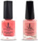 (2Pcs Set) Henna Infused Nail Polish Permeable Nail Polish Halal Vegan Long lasting No UV Needed (Amira, Coral Reef)