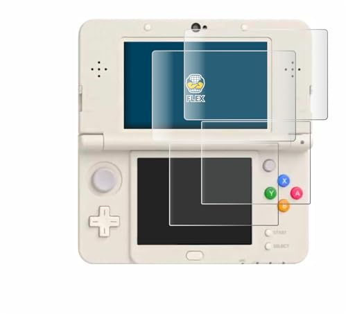 BROTECT 2 Stück Full-Cover Schutzfolie für Nintendo New 3DS Full-Screen Displayschutz-Folie [3D Curved, Anti-Fingerprint, Kristall-Klar]