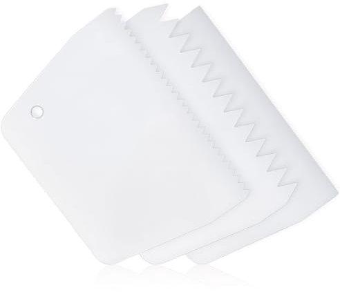 Aiyorse Kit di 6 spalmatori per il corpo, in plastica rigida, con intagli e applicatori di colla, riutilizzabili, per l'applicazione di riempitivi, stucchi, smalti, agenti calafataggio e vernice