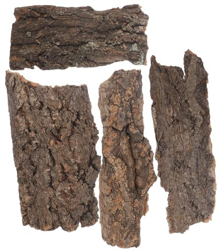 Generisch 4 Stück Dekoration Aus Reptilienrinde Terrarienbaumrinde Korkrinde Kork Für Reptilien Reptilien-heizkissen Gecko-plattform Zum Sonnenbaden Baumrinde Für Reptilien Reptilienhaut