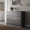 Home Collective Kommode 100cm breit mit 6 Schubladen Kommode anthrazit Holz Schrank Kommode mit Schubladen Sideboard Highboard Schlafzimmer Wohnzimmer Flur Büro Organizer Breite 100 cm Höhe 78 cm