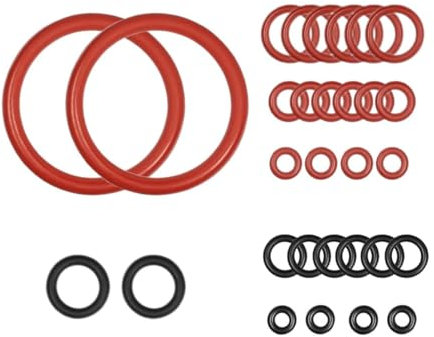 TSUOUKL 30 Stück Dichtungsringe Brühgruppe Kompatibel für Dichtung Silikon O Ringe Set Wartungssatz für Kaffeevollautomat Ersatzteile Supportventil Dampfventil Auslaufventil