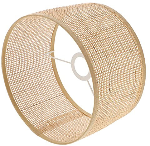 UKCOCO Abat-jour en rotin tissé belvédère décor vintage abat-jour pour lampadaire decoration décoration lustre ampoules abat-jour suspendu d'intérieur abat-jour délicat