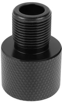 eMagTech 1 Unidad Adaptador Roscado Hembra 1/2-20 UNEF A Macho 1/2-28 UNF de Aleación de Aluminio para Accesorios de Tuberías Piezas Mecánicas Color Negro