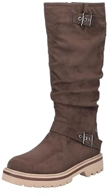 Rieker 91592, Stivali Alti Donna, Marrone, 43 EU