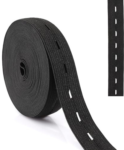 Elastic for Sewing,Black Elastic for Sewing,2cmx5m 1 Roll,Elastic Bands for DIY Craft, Wig Band, Trouser, Headbands, Dressmaking