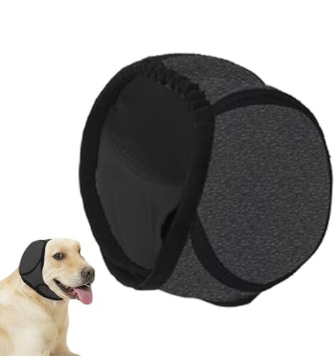 Lunaobrik Oreilles silencieuses pour chiens, couverture d'oreille de chien - enroulement de l'oreille pour la protection du bruit pour chiens | Avoir un casque anti-glissement et réglable snood pour