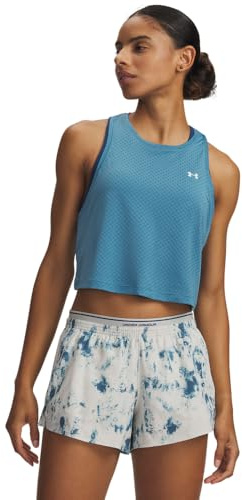 Under Armour Tech Sport Mesh Crop Tank-Top Damen blau