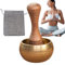 Bol de méditation tibétain – Gong de sonore vibratoire, bol de prière pour le yoga | Cloche de relaxation pleine conscience avec maillet en bois, bol spirituel sacré Om, bol énergétique bien-
