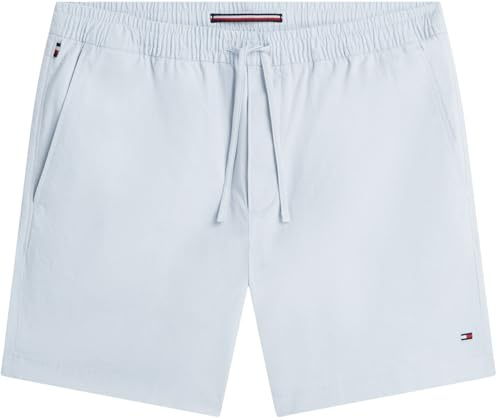 Tommy Hilfiger Herren Chino Shorts Dover Poplin aus Baumwolle mit Stretch, Blau (Breezy Blue), 34W