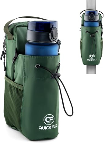 QUICKFLX Magnetische Sling Bag Sporttasche | Kompakte Gym Tasche mit Flaschenhalter & Magnet-Befestigung | wasserdichte Umhängetasche für Fußball Training & Fitness