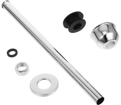 PENIKOKO Edelstahl Urinal Druckspüler und Dekorativer Abdeckung mit Dichtungsring Satz für Urinal Gummidichtung für Installation und Reparatur | Silber, Geeignet für Verschiedene Installationsanforderungen unter Waschbecken, Einfache Montage mit Gummidichtung