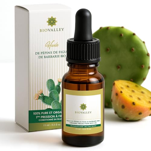Huile de Pépins de Figue de Barbarie BIO 15 ml + Gua Sha & Bandeau offert – 100% Pure, Pressée à Froid – Soin Visage & Corps Anti-Âge, Hydratante, Antirides, Raffermissante – Riche en Vitamine E