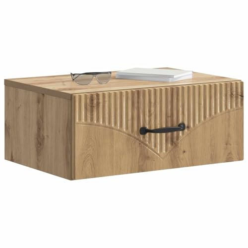 vidaXL Wandmontierter Nachttisch Artisan-Eiche 49 x 34,5 x 20 cm, Geräumiger Nachttisch, rechteckiger Beistelltisch, kompakte Ablage, funktionale Möbel, minimalistischer Wohnstil