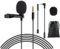 Gyvazla Lavalier Mikrofon,2M Mini Omnidirectional Kondensator Lapel Mic mit 2 externen Mikrofonadaptern für Smartphone, PC, Kameras