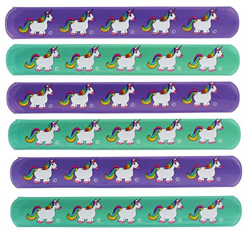 6x Klatscharmband Einhorn Gesichter Schnapparmband Mitgebsel Kindergeburtstag