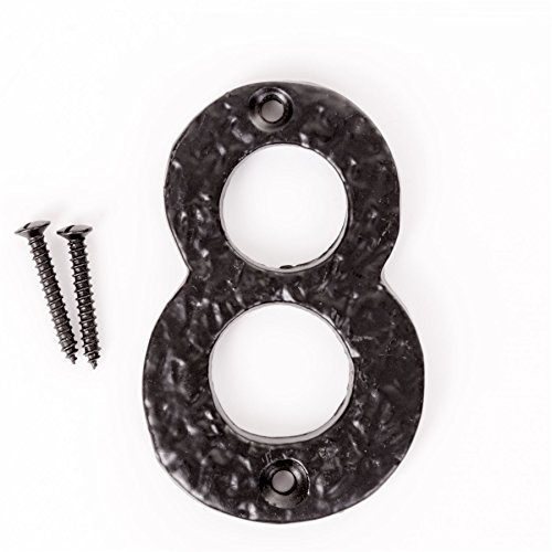 3 Black Antique Cast Iron House Number 8 Front Door Building Porch Gate Address Eight