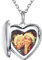 Custom4U Silver Lockets For Girls,Picture Silver Necklace,Personalised Sterling Silver Necklace,Cute Heart Charms,Personalised Gifts for Girlfriend Christmas Birthday