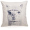 Fdit Leinen Kissenbezug Tiere Muster Kissen Kissenbezug Dekoration für Home Sofa Auto Set Bench Couch Decor(Alpaca)