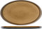 Cosy & Trendy Quintana 5950031 Flacher Teller, oval, Porzellan, 30,5 x 19 cm, Bernstein
