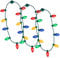 Anzmtosn Light Up LED Necklace, Christmas Flashing Glow In the Dark Necklace with 9 Bulbs for Kids Adults Ugly Xmas Party Supplies Favors Accessories Decoration Stocking Stuufer 3 Pack