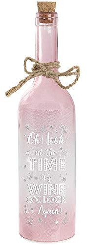 LED WINE OCLOCK AGAIN PINK LIGHT UP BOTTLE