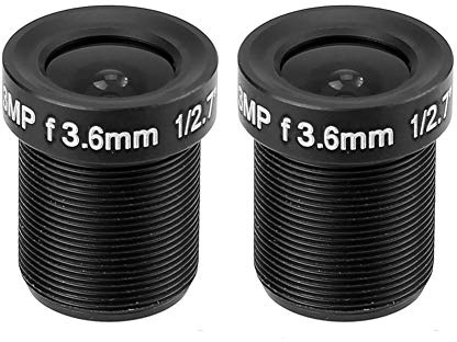 2 stück1080P HD Pixel CCTV Objektiv, 3.6mm Weitwinkel Brett Objektiv, CCTV Überwachungskamera Teile