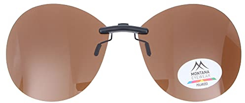 Montana Eyewear Sonnenschutz Vorhänger polarisierend + UV-400 mit praktischem Clip on in Braun