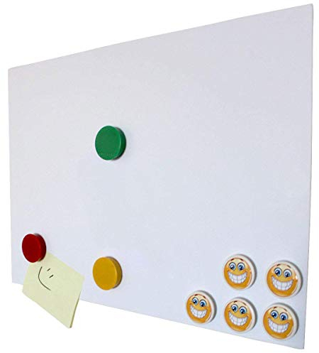 DIN A0 Ferrofolie selbstklebend Magstick® I Eisenhaltige Folie weiß beschichtet für Büro Präsentationen I DIY I Flexibler Haftgrund für Magnete I mag228