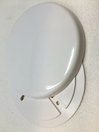 Deckenplatte rund Ø125 mm 2-teilig weiß zum Verstecken Ihrer Anschlussdose in der Decke mit Sparpacket (SparPacket 2 Stck)